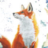 Fall Fox Zoom Aquarelle renard automne, "Fall Fox", par Morgane Bouiller
