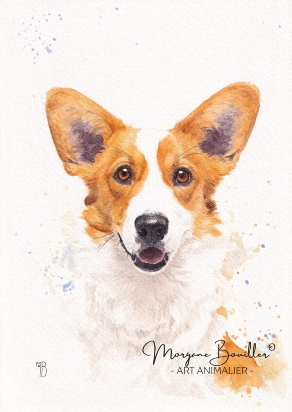 Trivia, la chienne d'Eva Portrait animalier réaliste personnalisé – Gamme ESSENCE