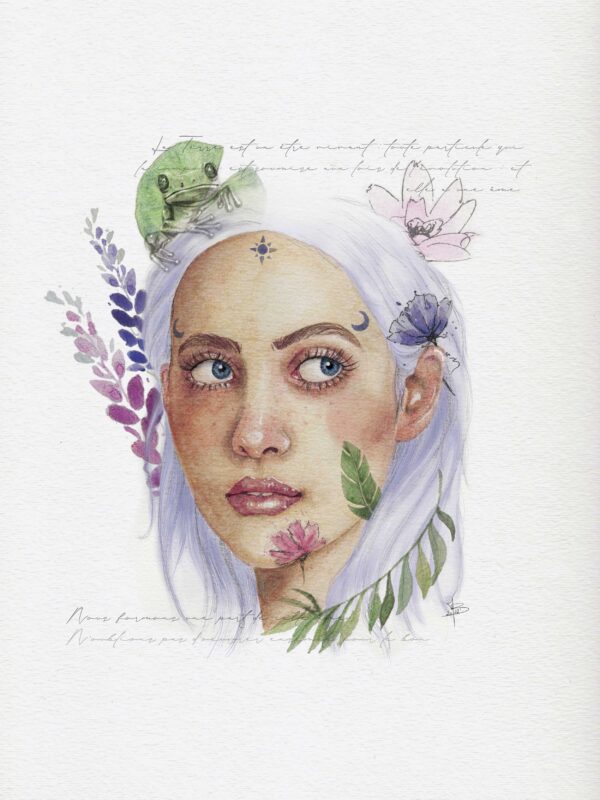 L'Âme de la Terre, illustration féminine, par Morgane Bouiller