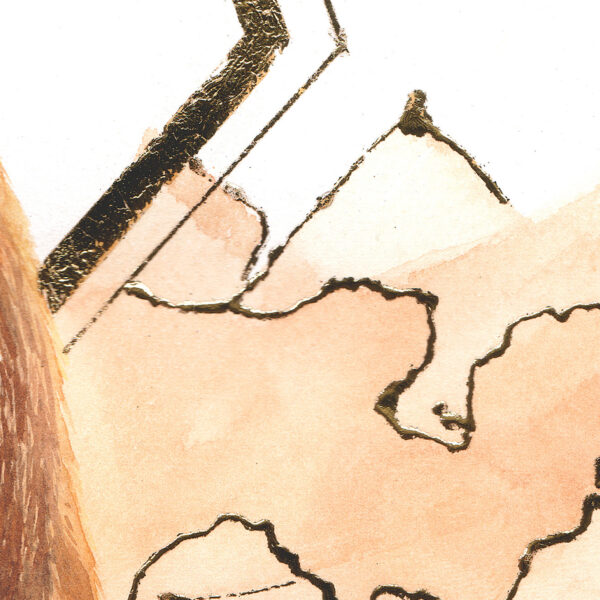 Le Brame –  Œuvre originale à l’aquarelle