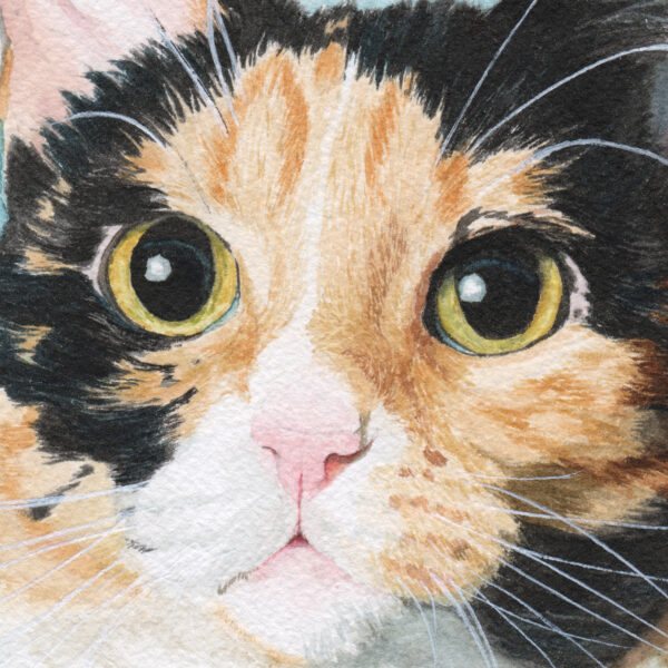 Ai No Hitomi regard Peinture de chat unique