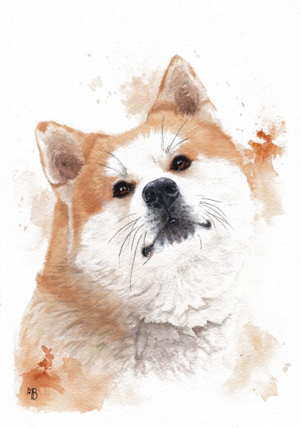 Kizuna Inu Kizuna Inu – Œuvre originale à l’aquarell