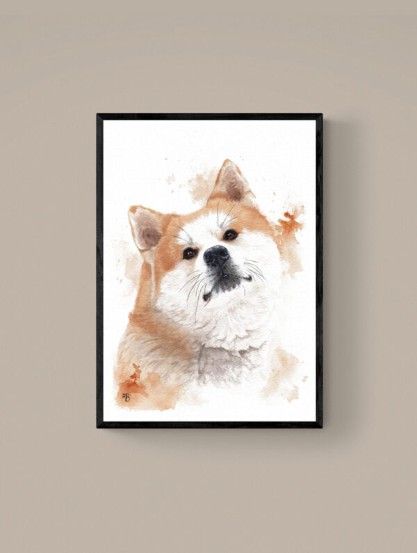 Kizuna Inu, chien Akita Inu – Tirage d’art