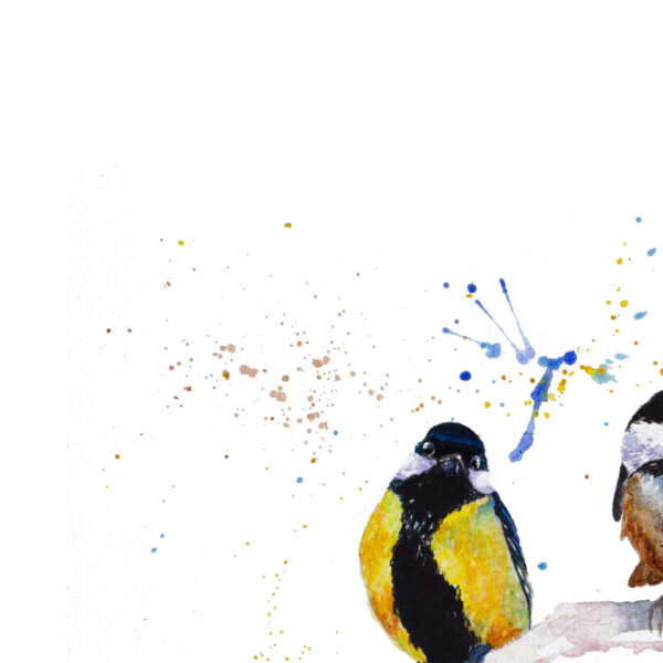 Douces Mésanges – Œuvre unique à l'aquarelle - VENDUE