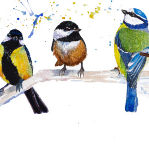 Peinture de mésanges