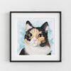 Ai No Hitomi, portrait de chat calico, exemple d'encadrement, par Morgane Bouiller Ai No Hitomi, portrait de chat calico, exemple d'encadrement