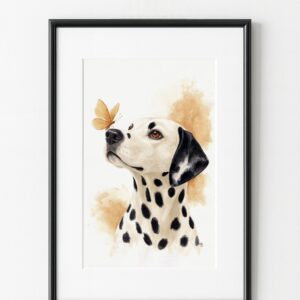 Dolcezza, aquarelle chien dalmatien captivante, par Morgane Bouiller