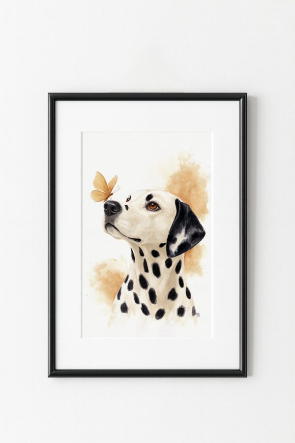 Dolcezza, aquarelle chien dalmatien captivante, par Morgane Bouiller