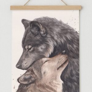 Illustration de loups "Gardien de mon Âme", par Morgane Bouiller