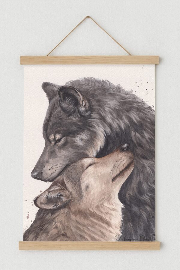 Illustration de loups "Gardien de mon Âme", par Morgane Bouiller Illustration de loups "Gardien de mon Âme", par Morgane Bouiller