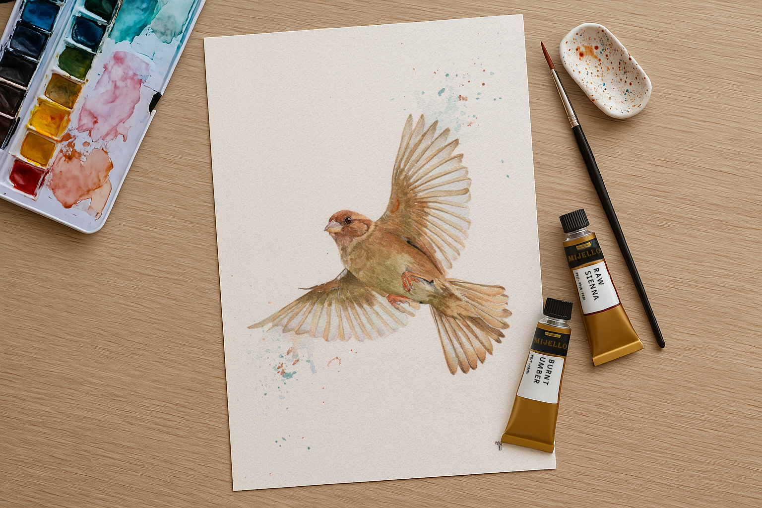 Exemple d'œuvre parmi les peintures originales peintes à l'aquarelle de Morgane Bouiller
