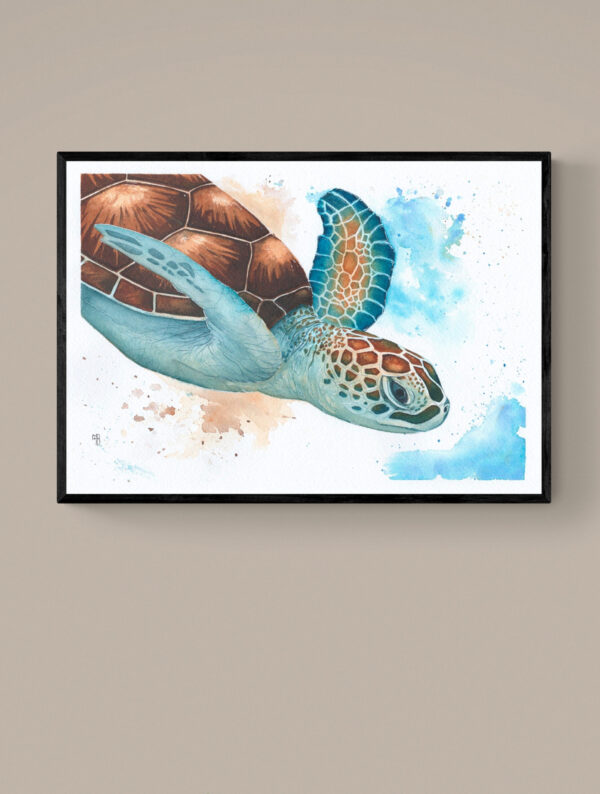 Oceanica, tortue marine – Tirage d’art