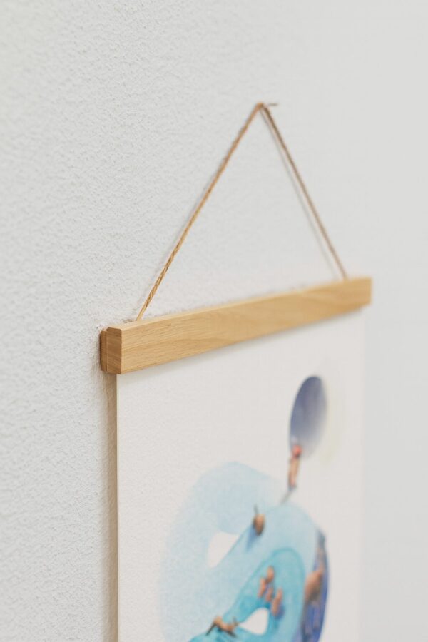 Zoom sur cadre kakemono, cadre magnétique en bois cadre magnétique