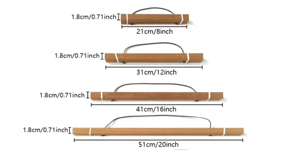 Les tailles de cadres magnétiques Cadre kakemono - Cadre magnétique en bois pour tirages d'art