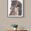 exemple d'encadrement pour décoration murale loups Gardien de mon Âme