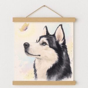 Illustration chien Husky poétique "Speranza" par Morgane Bouiller