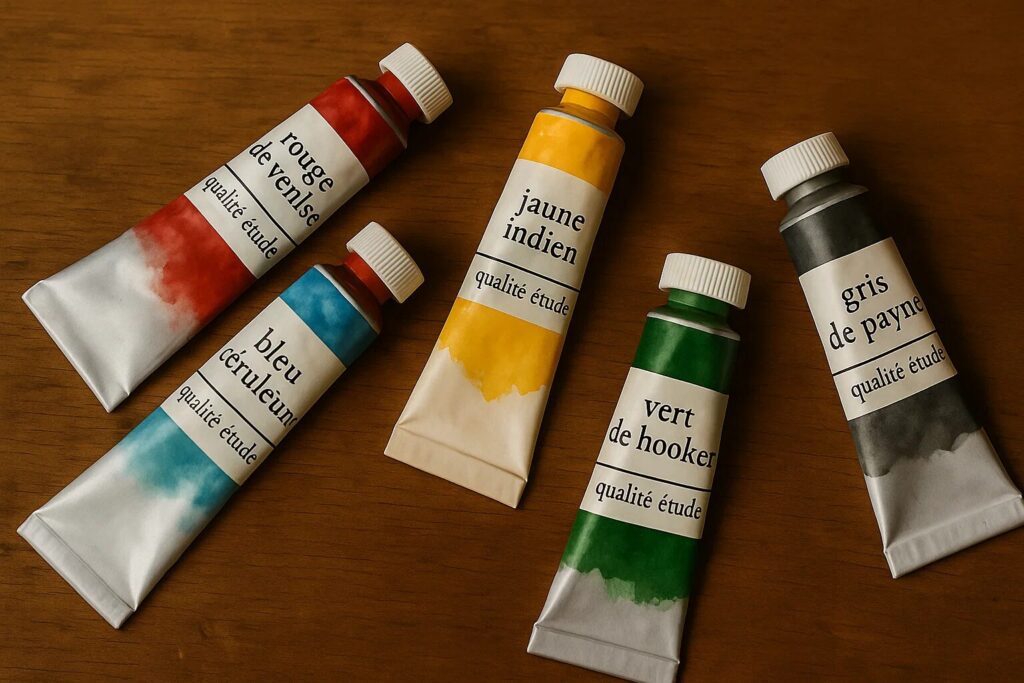 peinture aquarelle en tube
