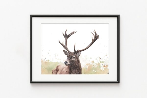 L'Esprit des Forêts, portrait de cerf  – Tirage d'Art