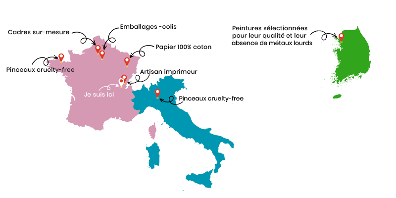 carte des collaborateurs de Morgane Bouiller, une démarche éco-responsable