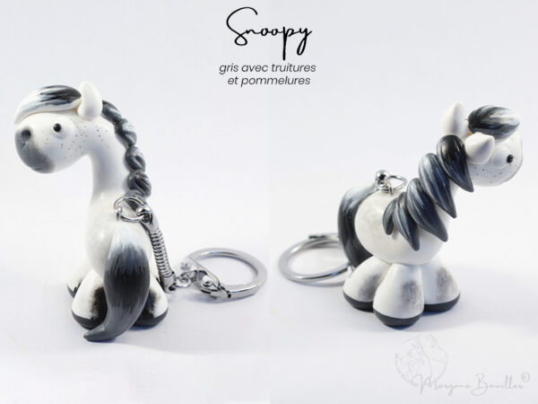snoopy-gris MYNIZ • Totem | Mini Sculpture personnalisée de votre cheval