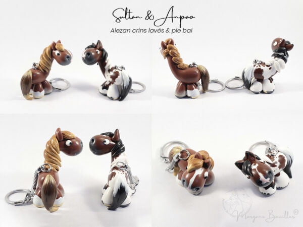 sultan et anpao MYNIZ • Totem | Mini Sculpture personnalisée de votre cheval
