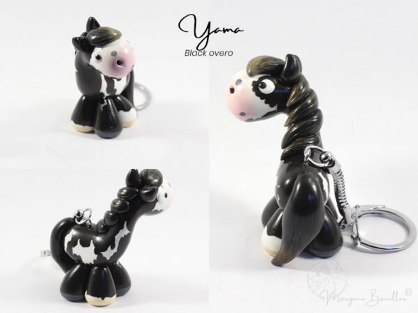 yama-black overo MYNIZ • Totem | Mini Sculpture personnalisée de votre cheval